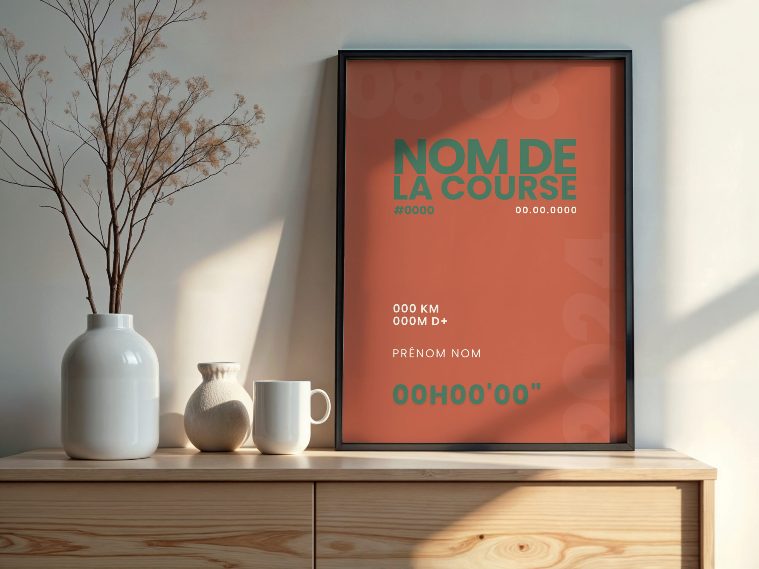 Affiche personnalisée sport décoration cadre