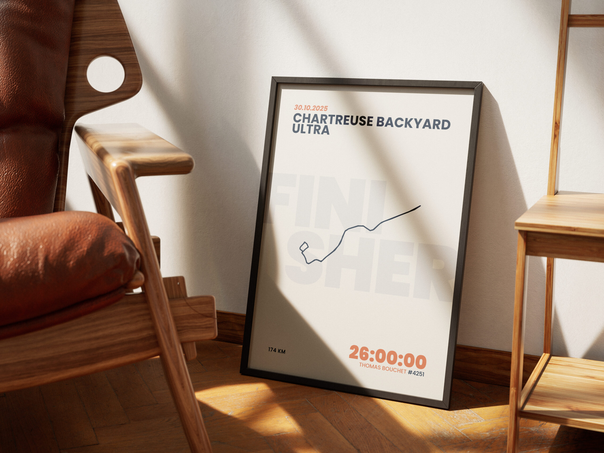 Affiche sport personnalisée backyard Atelier du Finisher