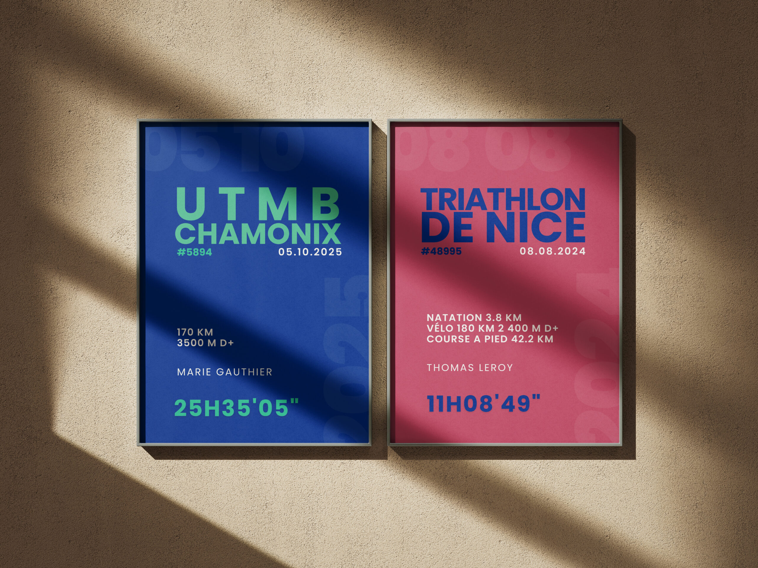 Affiche de sport personnalisée finisher